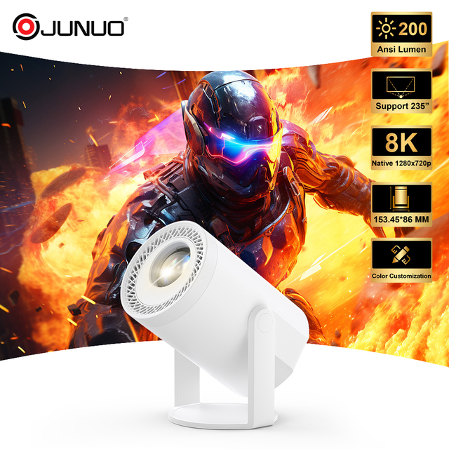 Better Quality Turn1 Mini LCD Projector 1GB 8GB Faster CPU Allwinner H7237Home Theater Brighter 200ANSI Mobile Projector