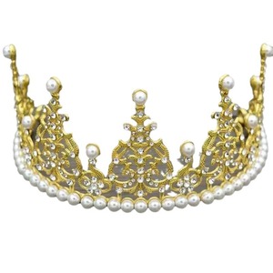 Alloy Crown <b>Cake</b> Topper 10.5cm Birthday Decoration For Children Pearl Ornament - Product Image 5