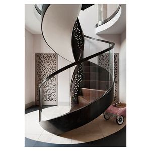 <span class=keywords><strong>Escalier</strong></span> <span class=keywords><strong>en</strong></span> <span class=keywords><strong>colimaçon</strong></span> intérieur de luxe Prima Staircase, à poutre courbée industrielle fermée, coque métallique mate, marches <span class=keywords><strong>en</strong></span> bois <span class=keywords><strong>en</strong></span> option - Product Image 6
