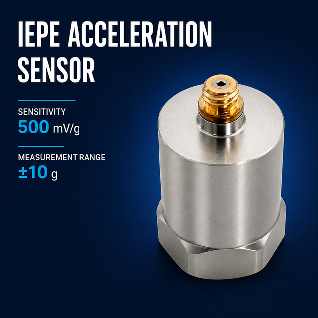 Measurement Range ±10g Accelerometer Vibration Sensor 100mV/g High-Sensitivity for Vibration Shaker Calibration