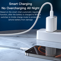Cable SAMZHE de 1m Tipo-C a Lightning, PD30W 3A, Carga Rápida, Cable de Datos Trenzado Blanco para iPhone 14/13/12/11, iPad, Uso con CarPlay