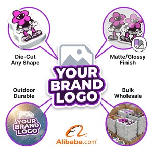 Promotion d'usine : Autocollants personnalisés en vinyle, imperméables, protection UV, découpés au laser en PVC pour tasses et tablettes - Product Image 2