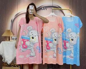 Fabricants en gros ODM Nouveaux modèles printemps-été Grande taille <span class=keywords><strong>D</strong></span>écontracté <span class=keywords><strong>Tricot</strong></span>é Respirant Séchage rapide Imprimé dessin animé Fibre de lait - Product Image 3