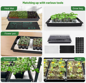 EDKFARM 1020 Self-Watering PE Plastic Non-perforated <strong>Seed</strong> Starter Tray Kit for Indoor Plant Growing and Microgreen Cultivation - Product Image 5