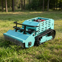 Tondeuse robot chenillée diesel 1000 mm à télécommande DIY, coupe-herbe industriel 4 temps CE pour ferme et verger, avec fonction de paillage