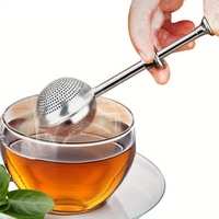 Infuseur à thé à une main en acier inoxydable 304, tamis, support à croissants, saupoudreuse à farine et sucre, saupoudreuse à poudre, pour la pâtisserie et l'usage domestique, compatible four