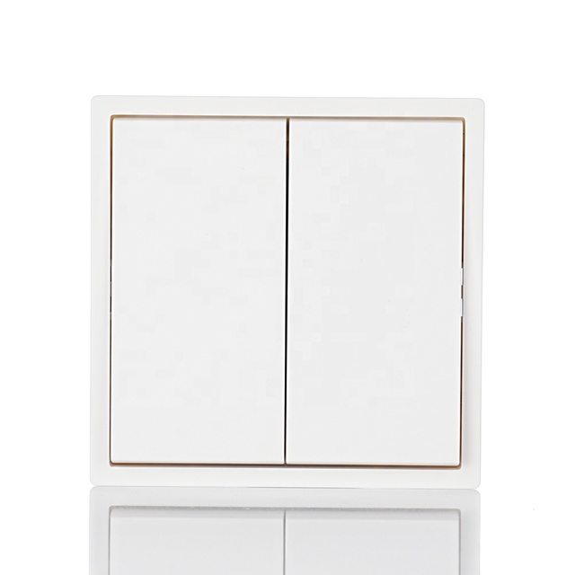 Z Series European Standard Modular Switch With Socket Plates 2 Gang 1 Way 2 Way Wall Light Switch