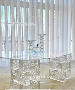 Moderner minimalisti scher klarer Acryl-Couch tisch Kleiner Beistell tisch für Wohn möbel für kleine Räume Glasscheibe Villa - Product Image 3