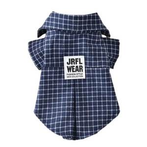 Gaya baru baju <span class=keywords><strong>Tartan</strong></span> anjing anak anjing pakaian kotak-kotak pria pakaian katun pakaian kucing hewan peliharaan - Product Image 1