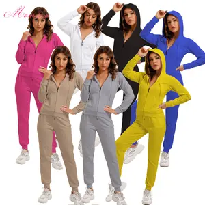 卸売工場価格マッチングスウェットパンツ新しいスポーツスーツ2ピース衣装服女性ツーピースセット