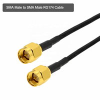 Câble d'extension SMA vers RP-SMA mâle coudé à angle droit RG174, câble coaxial RF Pigtail, adaptateur d'antenne pour routeur WIFI