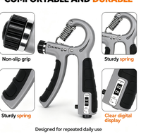 Entrenador de Fuerza de Agarre Profesional de Acero Inoxidable Ajustable de 5-60 kg para Ejercicios de Dedos, Antebrazos y Brazos (Logotipo Personalizado)