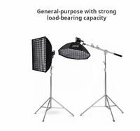 Support d'éclairage mobile en acier inoxydable de 2,8 m, trépied réglable en hauteur pour photographie, support pour flash de studio, boîte à lumière, diffusion en direct