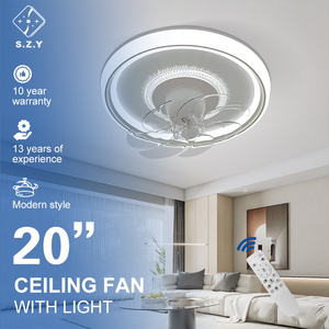 Hot bán 14 inch 7 Blades phòng tắm phòng ngủ trong nhà Đèn chùm điều khiển từ xa <span class=keywords><strong>LED</strong></span> Đèn quạt trần - Product Image 1