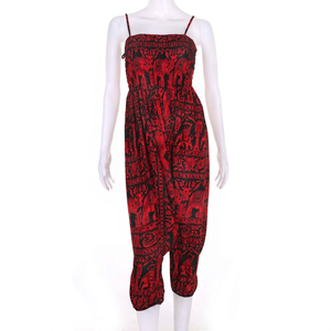 Pantalones y Mono de Maternidad 2 en 1, Talla Grande, Estilo Bohemio, Cintura Alta, Estampado de Elefantes, Estilo Tailandés, para Verano, Primavera y Playa - Product Image 1