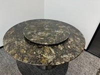 Table en marbre naturel, diamètre personnalisé 80-200 cm, écologique, résistante aux rayures, pour cuisine, salle de bain, villa de luxe, hôtel