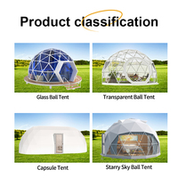 Dôme géodésique de luxe pour glamping en plein air, tente dôme en PVC avec toilettes et salle de bain