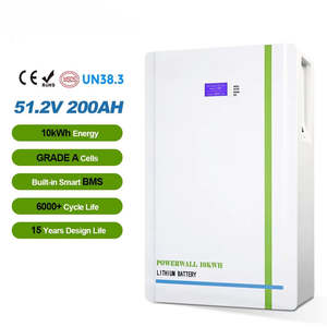 Sistema de Energía Solar para Almacenamiento Doméstico de 48V 200AH 10KW con Batería Lifepo4 de Montaje en Pared, CAN IP65, BMS Inteligente de 51.2V para Almacenamiento de Batería de 10kwh - Product Image 1