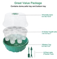 Plateau de démarrage de graine, humidité réglable, Kits de plateau de graine, Base de dôme, plateaux de croissance de serre, Mini propagateur pour graines, début de croissance