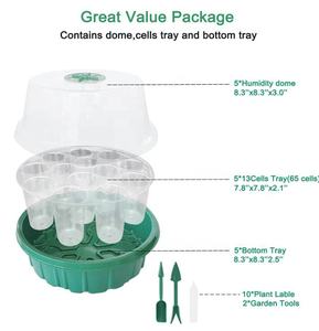 <strong>Seed</strong> Starter Tray Humidity Adjustable <strong>Seed</strong> Tray Kits Dome Base Greenhouse Grow Trays Mini <strong>Propagator</strong> for <strong>Seeds</strong> Growing Starting - Product Image 3