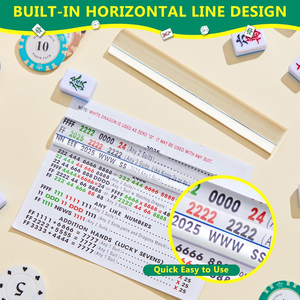 Akrilik Amerikan Mahjong Çizgisi Büyüteçli Bulucu Kural Okuyucu Yeni Başlayan Oyuncular İçin Oyun Aksesuarı Partiler, Yarışmalar ve Hediyeler İçin - Product Image 3