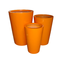 Moules pour pots de fleurs, faible MOQ, durables, légers, écologiques, style ciment moderne, décoration de jardin, pots en fibre de verre pour la maison et l'extérieur