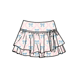 Falda floral personalizada GLK0242 para niña pequeña, falda transpirable con estampado de flores, falda de yoga para niña pequeña, venta al por mayor, para verano. - Product Image 3