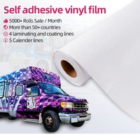 Rollo de vinilo autoadhesivo, eco-solvente, impresión digital