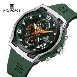 นาฬิกาควอตซ์ NAVIFORCE 8051 NF8051 สำหรับผู้ชาย นาฬิกาอะนาล็อกธุรกิจ กันน้ำ โครโนกราฟ เข็มเรืองแสง นาฬิกาข้อมือหรูหราสำหรับผู้ชาย - Product Image 4