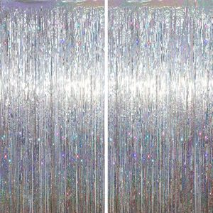 Cortinas <span class=keywords><strong>de</strong></span> Flecos <span class=keywords><strong>de</strong></span> Papel Metálico Rojo Láser, Serpentinas <span class=keywords><strong>de</strong></span> Flecos, Telón <span class=keywords><strong>de</strong></span> Fondo para Cumpleaños, Navidad, Día <span class=keywords><strong>de</strong></span> San Valentín, Fiestas - Product Image 5