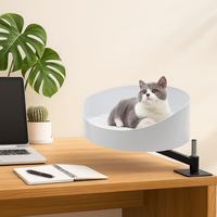 Nouvelle arrivée : Lit pour chat |   Nid de chat de bureau rotatif et personnalisable |   Idéal pour les petits espaces et les propriétaires de chats