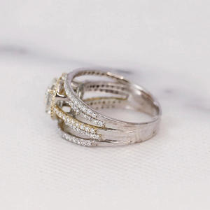 Anillo de diamantes con corte de corazón T0035, oro macizo de 18 quilates, anillo de compromiso con diamantes naturales para mujer, color D, diamante blanco - Product Image 6