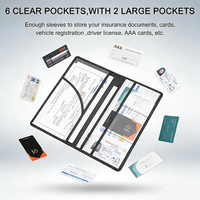 Étui pour accessoires de compartiment de camion avec fermeture magnétique pour permis de conduire, cartes, carte grise et assurance