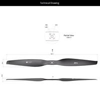 Hélice en fibre de carbone T-MOTOR VZ38*15, fabricant d'origine, pales CW CCW de 38 pouces pour avion, VTOL, accessoires de drone UAV