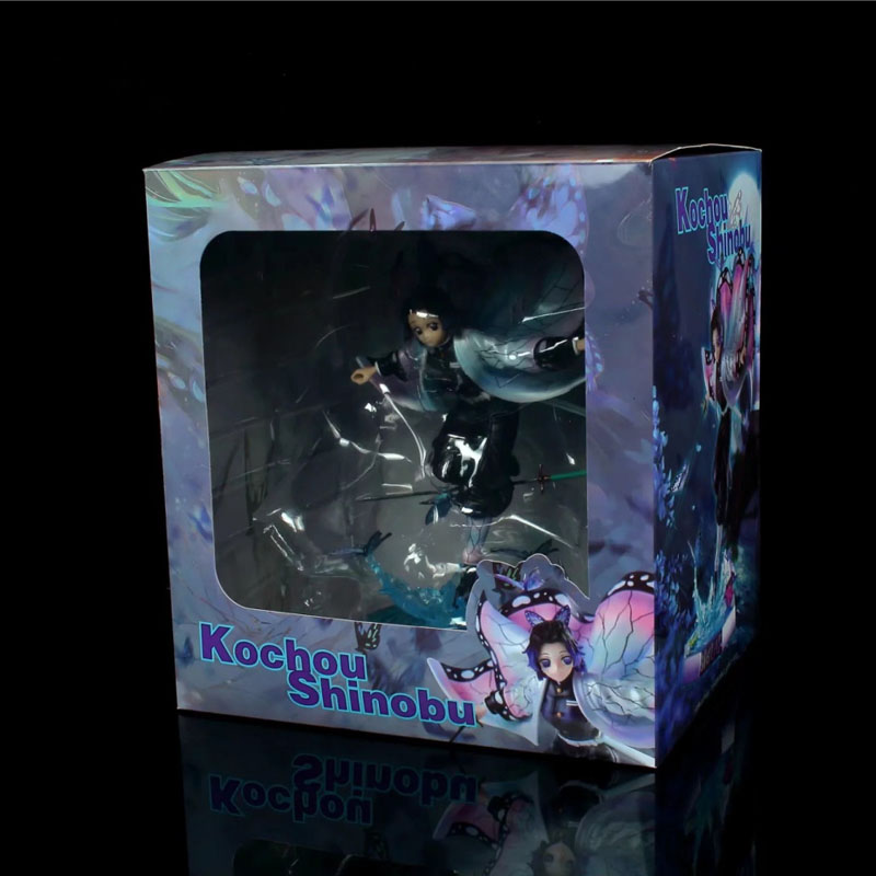 Kochou Shinobu, statuetta in posizione al ginocchio, anime, statuetta di Kochou Shinobu, modellino da collezione per decorazione desktop, regali, 10 cm, PVC