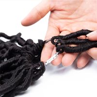 Extensions de cheveux synthétiques tressées au crochet pour faux locs, style Nu Goddess, 70g, 18 pouces, doux, type Yaki, pour femmes africaines