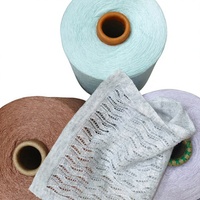 Fil mélangé 24NM en lin, lyocell et acétate, fil brillant et doux pour la peau, fil à tricoter tendance pour robes et pulls