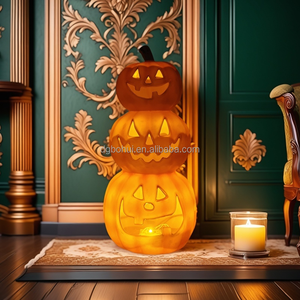 Halloween Party Decorations Prop Lights LED Lantern <b>Accessories</b> Custom Home Lighted Halloween Pumpkin - Product Image 6