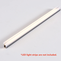 Profilé en aluminium LED pour verre, compatible 5mm 8mm 10mm 12mm, pour étagère vitrée de meuble, clip de fixation, éclairage de fond, vitrine, bande lumineuse