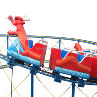 Manèges dans le parc d'attractions Train électrique Attraction Luna Park Dragon Roller Coaster Fun Rides