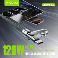 BAVIN CB391 CC Nylon Tresse En Alliage De Zinc Matériel 120W Lanière De Téléphone Portable Et Câble De Données Câble Usb De Données