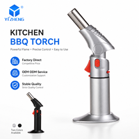 Chalumeaux portables réglables à gaz rechargeables, torches à jet de butane pour cuisinières, camping, feux d'artifice, réchauds