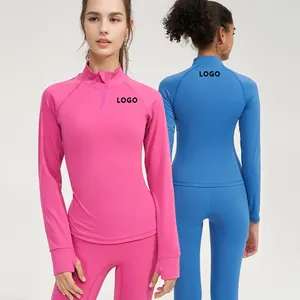 XW-F-618 New High-Quality Best-Selling Nylon Tops Fit Breathable Sports Tops Outer Wear Yoga Sports Fitness Tops