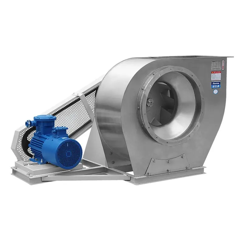 Ventilador de soporte de combustión catalítica 4-72/ventilador de desulfuración de gases de escape/ventilador centrífugo de acero inoxidable de alta temperatura