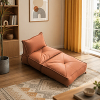 Multifunktionaler 2-in-1 Einzelner Komprimierter Sitzsack Faulenzerstuhl Liegestuhl Couch für Zuhause Wohnzimmer Schlafzimmer Hotel