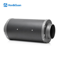 Ventilateur de gaine silencieux Hon&Guan 300 mm 220-240 V, débit d'air haute pression 747 Pa 2600 m³/h, en acier laminé à froid