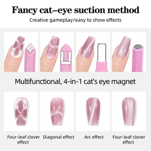 Nuevo y Popular: Herramienta Multifuncional 4 en 1 para Arte de Uñas con Imán Efecto Ojo de Gato, Pegamento Especial para Efecto Ojo de Gato - Product Image 3