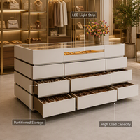 Commode à bijoux moderne en bois à 6 tiroirs avec plateaux en velours, rangement multifonctionnel écologique par MZYX