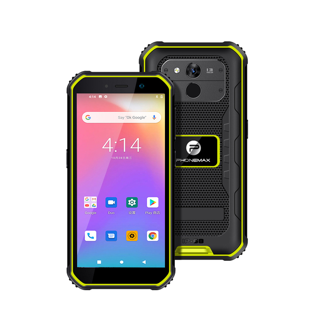 IP68 Waterproof PHONEMAX X1 Rugged Phone 4G Mobile Phone 5.5 Inch HD+ Quad Core 3GB 32GB Smartphone