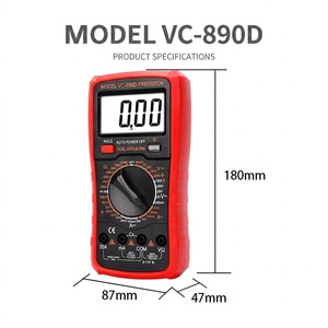 Multímetro Digital VC890D de 3 Dígitos, 1000V, 20A, Apagado Automático, Resistente al Polvo, para Electricistas - Product Image 2